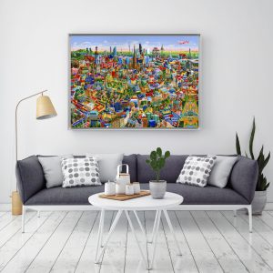 Beč - uramljen print na platnu 100x140 cm, Uzbudljivi gradovi, Vuk Vučković