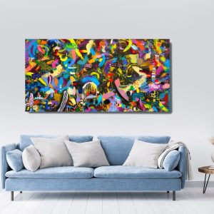 Cosmic Night - 100x200 cm, akrilne boje na platnu