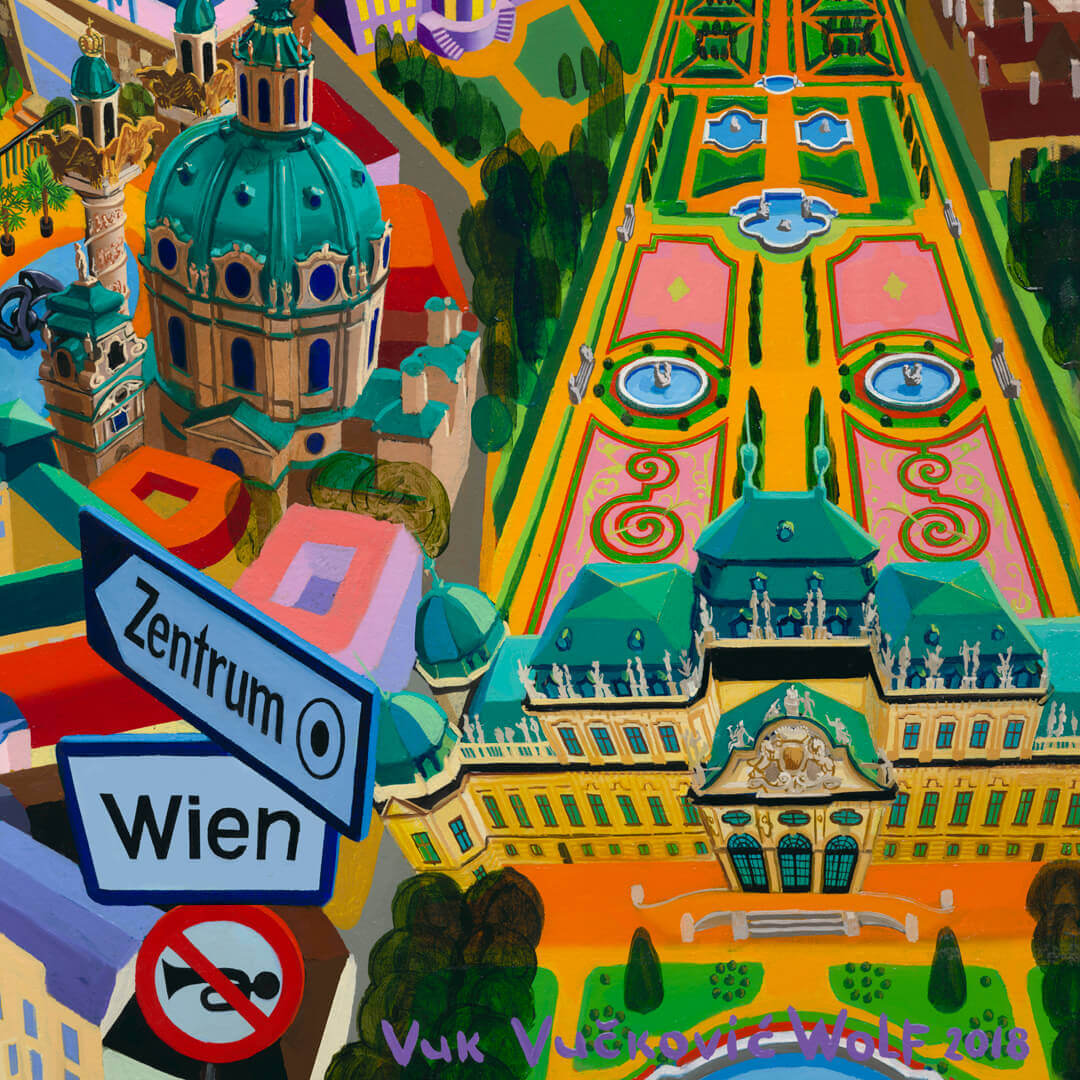 Wien detail oil on canvas by Vuk Vuckovic Wolf 2018